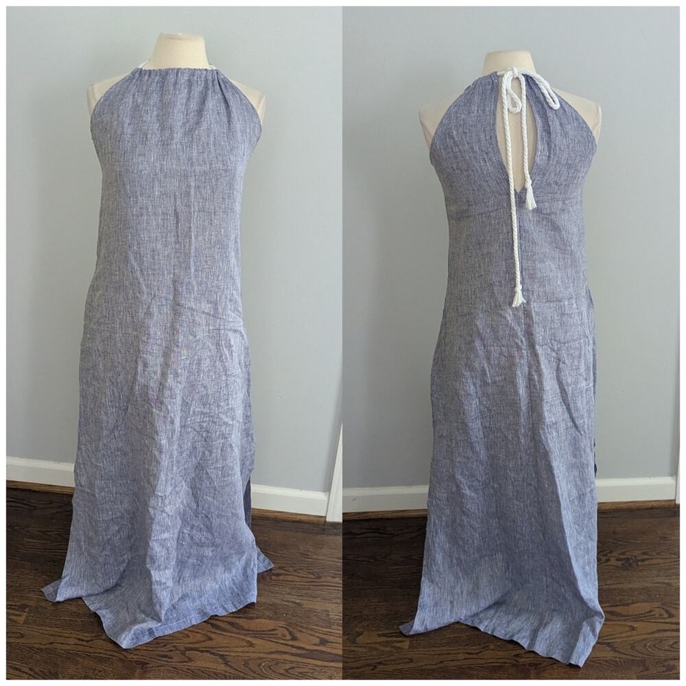 Women's I.M.A Luxury Dress Small Light Blue Maxi Beach